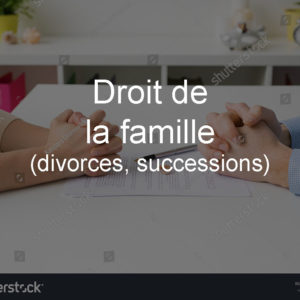 Droit de la famille (divorces, successions)