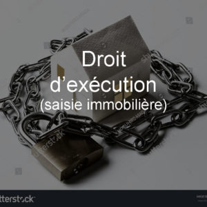 Droit d’exécution (saisie immobilière)